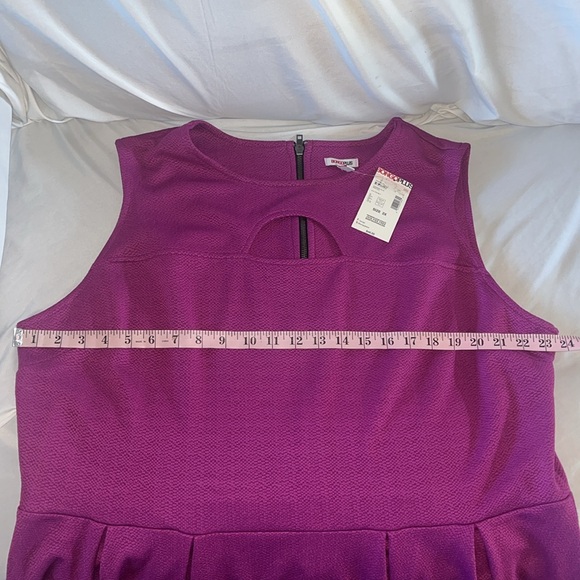Bongo Plus Women’s Magenta Fit and Flare Sleeveless Mini Dress size 2X NWT - Picture 7 of 15